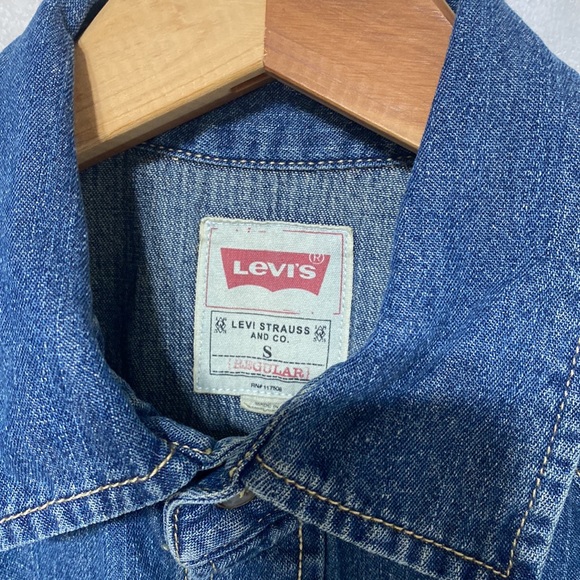 Western denim Levi Red Tab small snap closure shirt regular fit - Picture 3 of 12